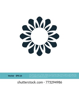 Abstract Decoration Flower Icon Vector Logo Template Illustration Design. Vector EPS 10.