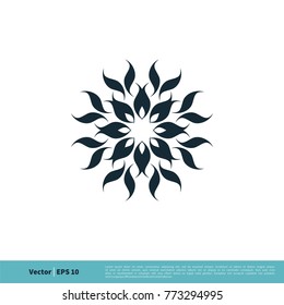 Abstract Decoration Flower Icon Vector Logo Template Illustration Design. Vector EPS 10.
