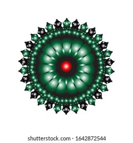 abstract decoration forms. Islamic decoration. circular shape. Isolated dynamical art form...