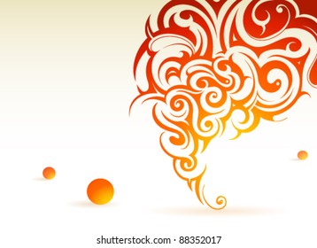 Abstract decoration with spheres
