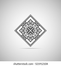 Abstract decoration, square ornament, pattern