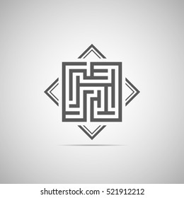 Abstract decoration, square ornament, pattern