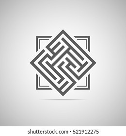 Abstract decoration, square ornament, pattern