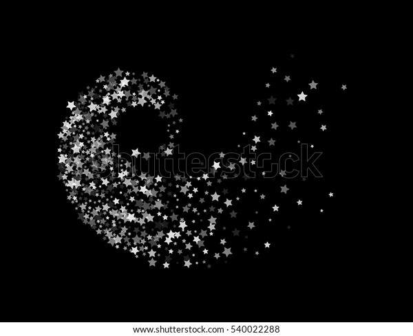 Abstract Decoration Translucent Star Twisted Swirl Stock Vector ...