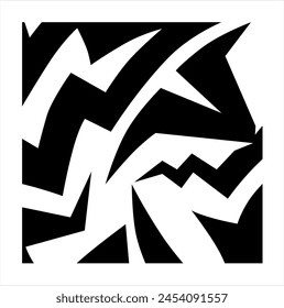 decoración abstracta de forma tribal