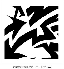 abstract decoration from tribal shape