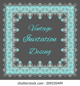 Abstract decoration vintage background with space for your text. Suitable for various designs,  invitation, thank you card, save the date cards and scrapbooking. Vector illustration.