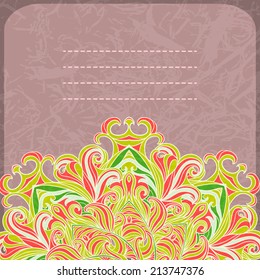 Abstract decoration vintage background with space for your text. Suitable for various designs, invitation, thank you card, save the date cards and scrapbooking. Vector illustration.