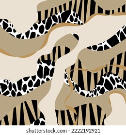 Abstract decorative animal skin pattern. Vector Illustration.