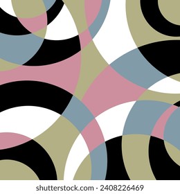 Abstract decorative arc pattern. Vector Illustration.