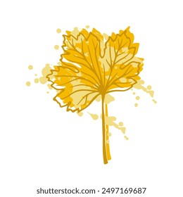 Abstract, decorative autumn leaves. Vector graphics.