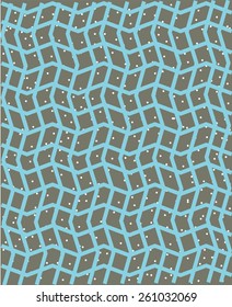 abstract decorative background with blue zigzags in grey speckled