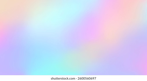 Abstract decorative background with bright neon gradient. Colorful rainbow digital pearlescent futuristic unicorn backdrop. Vector template for web banner and presentation.