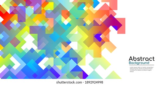 Abstract decorative background with colorful gradient geometric shapes. It is suitable for posters, flyers, banners, websites, etc. Vector illustration