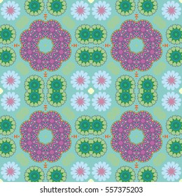 Abstract decorative background, colorful seamless pattern. Vector quilt patchwork texture, geometric elements. Vintage tribal ethnic ornament for textile or paper print. Arabic, indian, turkish motif