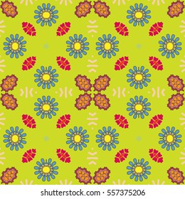 Abstract decorative background, colorful seamless pattern. Vector quilt patchwork texture, geometric elements. Vintage tribal ethnic ornament for textile or paper print. Arabic, indian, turkish motif