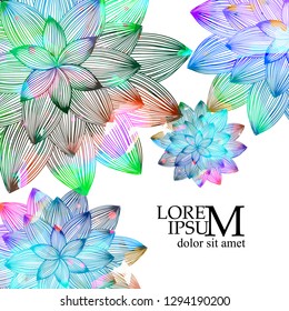 Abstract decorative background flower petals. Vector