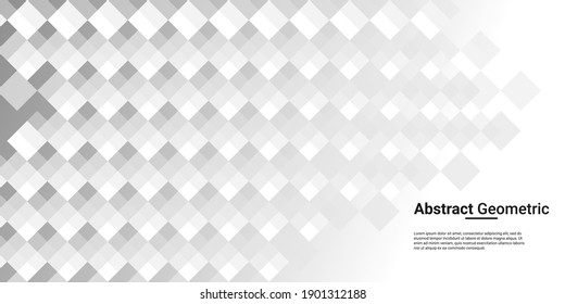 Abstract decorative background with geometric shapes in gray and white gradations. It is suitable for posters, flyers, banners, websites, etc. Vector illustration