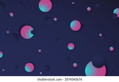 Abstract decorative background. Gradients balls shapes. Wallpaper. Vector illustration. EPS 10