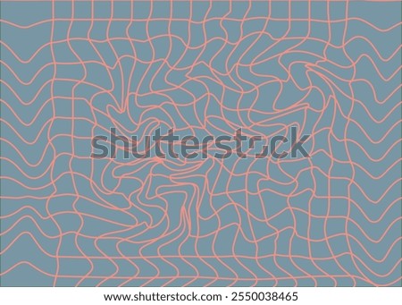 Abstract decorative background. Monochrome waves pattern. Digital image with a psychedelic stripes. Grunge texture. Vector. Simple background