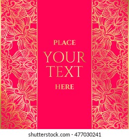 Abstract decorative background. Ornament with mosaic elements. Vintage floral styling to design cards, corporate identity, textiles. Kaleidoscope. Graphics.