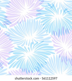 Abstract decorative background. Pattern with floral petals. Vector seamless texture