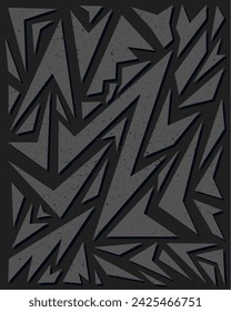 Abstract decorative background pattern in grey and black color. Modern futuristic vector illustration. Suitable for jersey, logo, card, poster and banner backgrounds.
