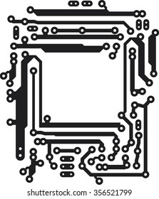 Abstract decorative background in PCB-layout style 