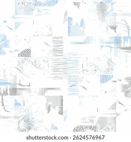 Fondo decorativo Abstractas con rayas rectas. Textura de líneas de Vertical grunge monocromo de semitono. Patrón gráfico caótico. Ilustración vectorial de patrón sin fisuras, fondo geométrico Abstractas