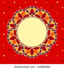 Abstract decorative background - Stylized mosaic flower, with space for text or image. EPS10 vector.