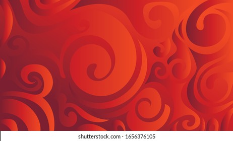 Abstract decorative background with stylized swirly curls design.