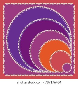 Abstract decorative background. Vector cover design. Design of  tile, carpet, tablecloth fabric, cushion, pillow, bags.  All elements are located on separate layers. All items can be easily edited. 