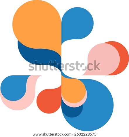 Abstract Decorative Banner Element with Colorful Fluid Liquid Shapes