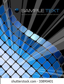 Abstract decorative blue background - vector illustration