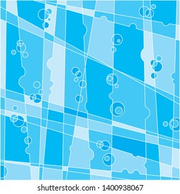 Abstract decorative Blue cyan path structure, modern background.