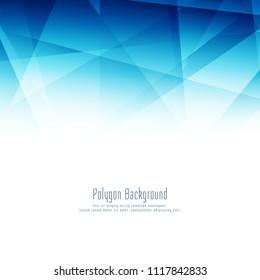 Abstract decorative blue polygon modern design background