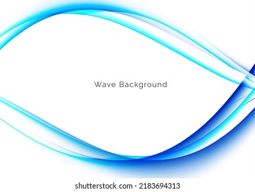 abstract decorative blue wave design background