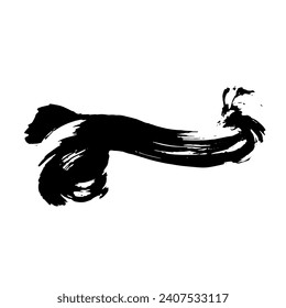 Abstract, decorative brushstroke. Vector graphics.