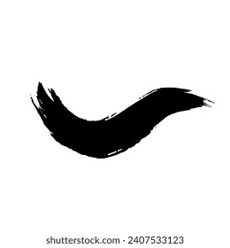 Abstract, decorative brushstroke. Vector graphics.