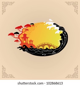 Abstract Decorative Chinese Background