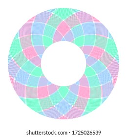 Abstract decorative circle design element. Lines pattern, Vector art.