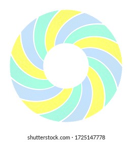 Abstract decorative circle design element. Lines pattern. Vector art.