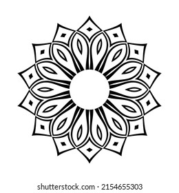 Abstract decorative circle pattern. Round design element. Vector art.