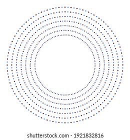 Abstract decorative circle round frame. Vector art.