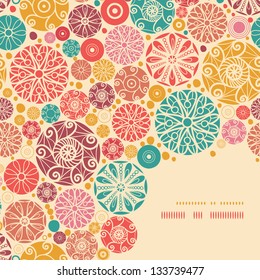 Abstract decorative circles corner pattern background