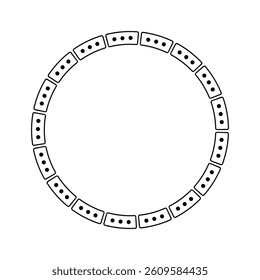 Abstract decorative circular frame vector design on white background 