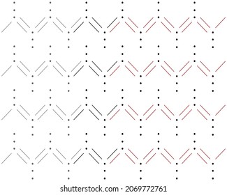 Abstract decorative dashed stroke zigzag textured background. Seamless pattern.