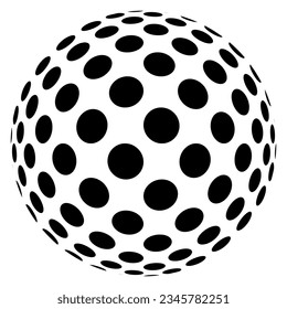 Abstract Decorative Dotted ball isolated. Icon Vector illustration