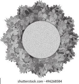 Abstract decorative dotted element for design.
