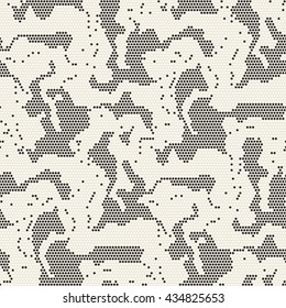 Abstract decorative dotted spots. Seamless pattern.